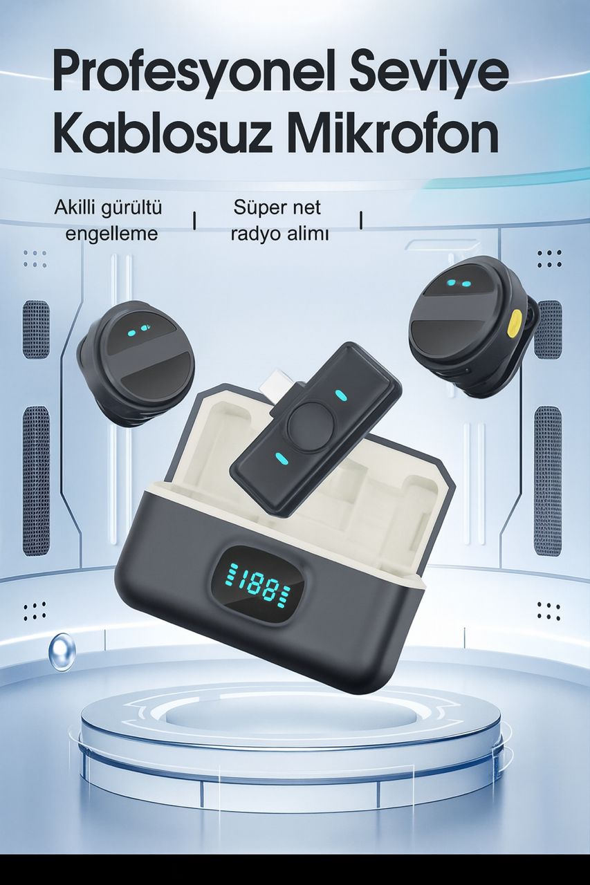 🎤 SX21 Kablosuz Yaka Mikrofon Seti